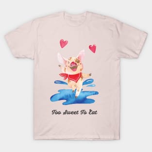 Happy Dancing Vegan Pig T-Shirt